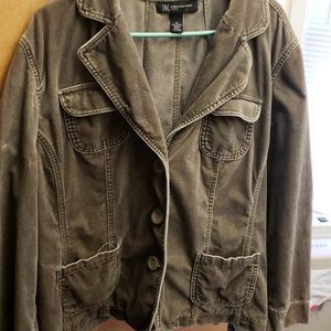Olive green plus sizes INC blazer jacket 3x
